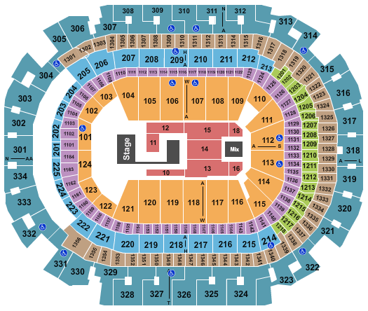 American Airlines Center XG Seating Chart